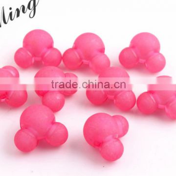 Hotpink Color Chunky Acrylic Minnie Head Plastic Frost Beads in Beads Jewelry at Retail Price