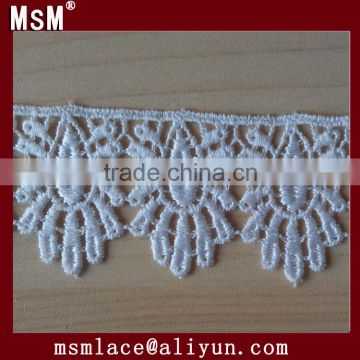Wholesale new design 100% polyester chemical lace trim