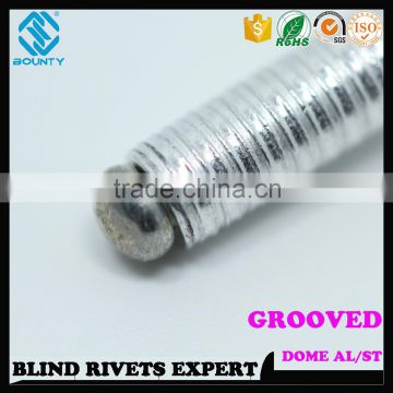 HIGH QUALITY FACTORY OPEN END DOME HEAD ALUMINUM GROOVED BLIND RIVETS FOR WOOD