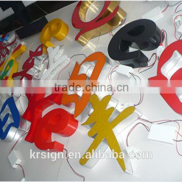 epoxy Acrylic led light word samples / epoxy luminous channel letters / unsaturated word luminous resin sample
