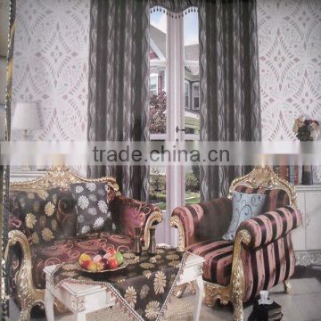 100% polyester jacquard curtain fabric set for Dubai market
