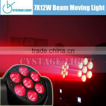 7x12W RGBW LED Zoom Stage Light Equipment Producing 4IN1 Moving head
