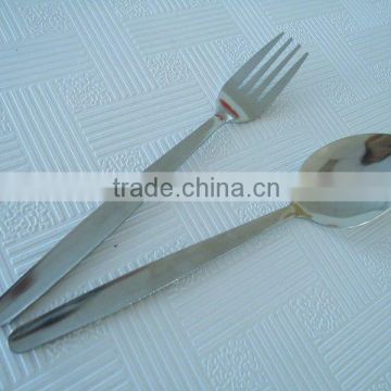 Supermarket stainless steel table spoon and fork set
