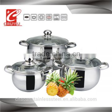 6 pcs induction apple shaped wholesale cookware set