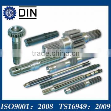Splines involute spur gear shaft for agricultural machines