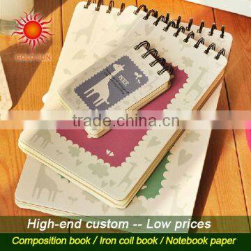 2013 hot sale paper notebook/cute school notebook cover designs/custom design soft cover notebooks