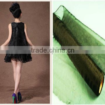 very shiny black organdy from jiaxing shengrong,china