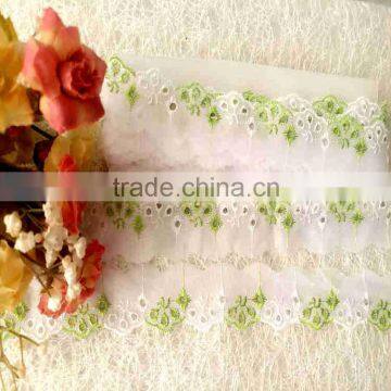 beauty design mesh embroidery lace trimming for garment accessories