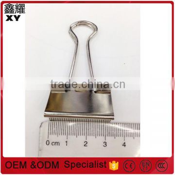 Wholesale price Promotional gifts customer logo metal silver binder clips 32mm