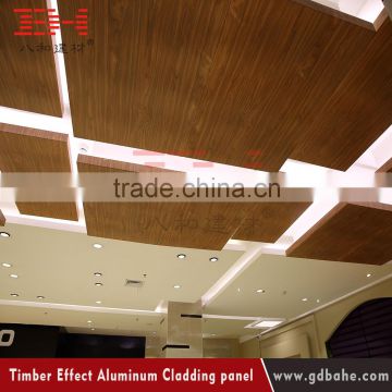 Fashionable decoration wooden grain aluminum ceiling panel