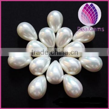 Deai Gems 12*16mm teardrop shell pearl beads