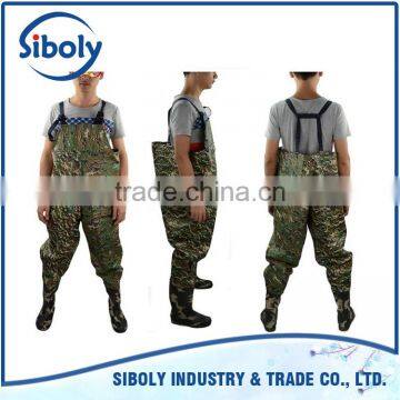 durable chest fishing wader being used as fishing tackle