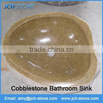 Latest products ladle shape stone fossil bathroom sinks