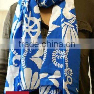 Custom Oceanic Style of Digital Printed Silk Scarf for Ladies