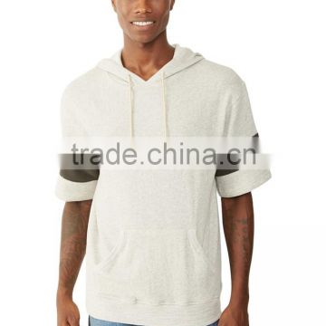 Mens french terry short sleeve hoodie