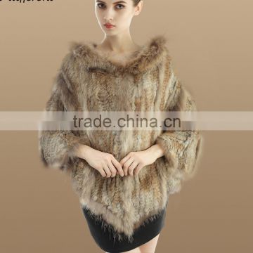 SJ102-01 Kniting 1*1 China Fur Factory Young Lady Furs Real Jackets