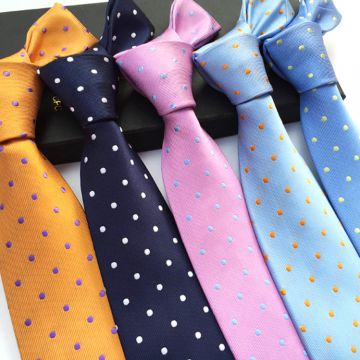 Self-tipping Solid Colors Silk Woven Neckties Adjustable Yellow