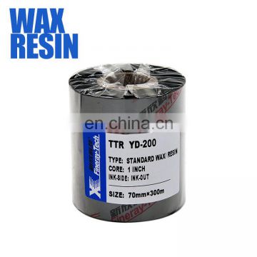 xinxiang fineray wax resin black white label thermal transfer barcode scanner ribbon