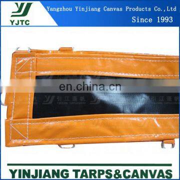 Orange/Black D-tarpaulin 10M X 12M 680g/m2