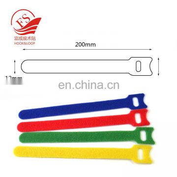 China factory double side velour and nylon hook loop cable tie fast production
