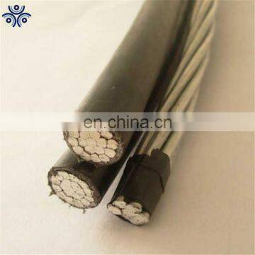 Aluminum Conductors XLPE Insulation With Strand AAC, ACSR Messenger ICEA Standard Triplex Service Drop Cable