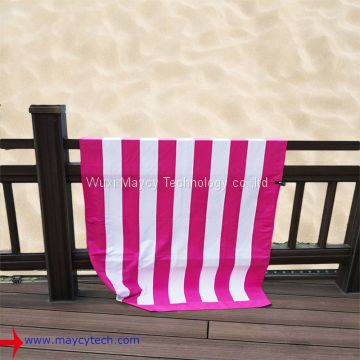 OEM large customized polyester anti sand beach towel, microfiber suede cotton beach towels in stock