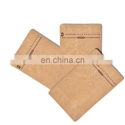 Custom Printed Biodegradable Flat Bottom Package Kraft Paper Tea Bag 250g 500g 1000g Bean Coffee Packaging Bags With Valve