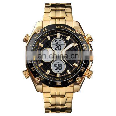 Wholesale top quality luxury brand Skemi 1302 stainless steel hand watches waterproof chronograph wristwatch