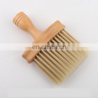 Wholesale Natural Color Broken Hair Sweep Brush Neck Duster Brush With Nylon Bristles