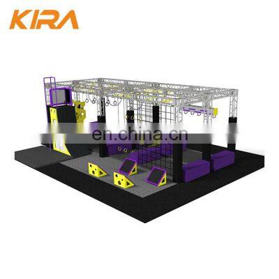 Hot sale high quality different style kids play indoor playground equipment ninja warrior obstacle course for kids