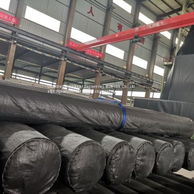 Shandong Tai'an HDPE geomembrane 1.0mm thick glossy black GRIGM13, China