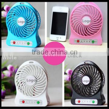 2016 Hot! Best gift emergency Portable electrical usb fan mini fan rechargeable fan