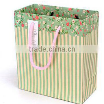 Green Stripe paper bag vertical version 2014