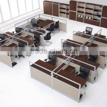 8 seaters office workstation with 32mm thickness partition