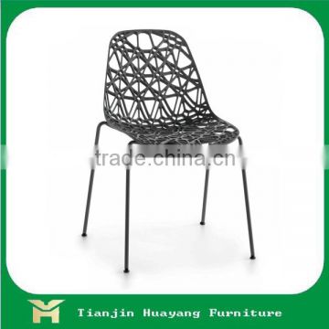 Modern innovative design dining room furniture metal base PP Plastic COFFEE CHAIR/ RESTAURANT CHAIR for sale