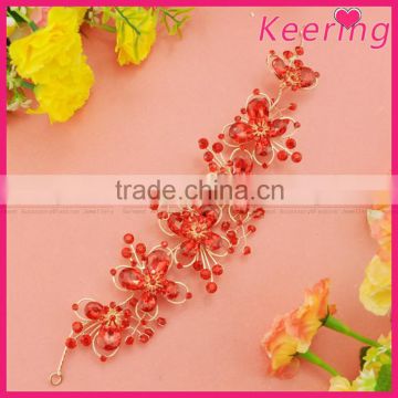 2015 Keering fashion red bridal wedding hair accessories for ladies WHD-003