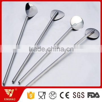 Bulk Price Stainless Steel Metal Drinking Straws with Spoon