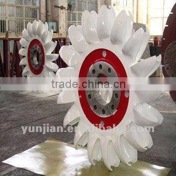 Pelton water turbine for hydro electric power plant 63000KW generator