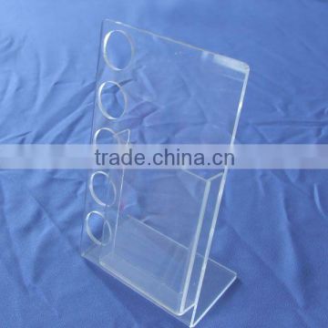 Hot Sale tabletop acrylic magzine holder in Artificial Design