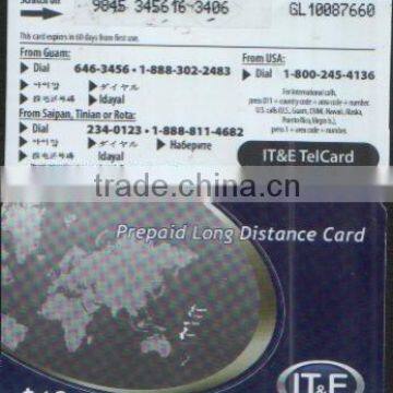 Prepaid paper card