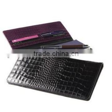 Leather Cheque Book Holder (SA8000, BSCI, ICTI, WCA accredited factory)
