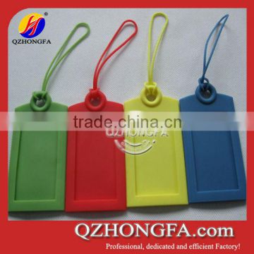 waterproof full color print silicone luggage tag with strap