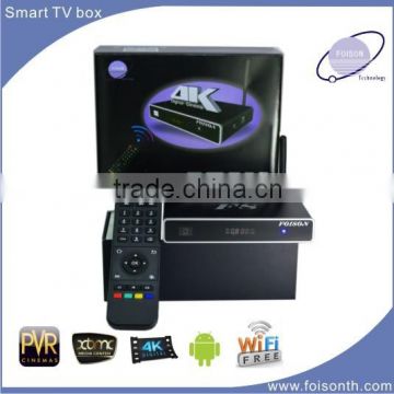 Foison quad core android 4.4 smart tv box with Amlogic S812 Mali T76X 2K or 4K