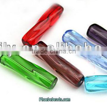 Wholesale Hot Sale Transparent Twisted Glass Beads For Curtain Making PB-CB034