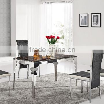 marble dining table and chairs 4 restaurant