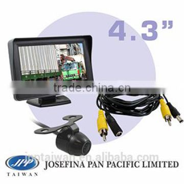 4.3" stand type monitor car back up, reversing camera kit, including metal camera with guildline,5M extension cable