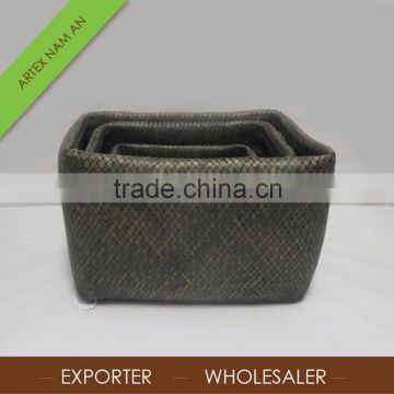Vietnamese Set of 3 Bamboo basket weaving / Bamboo storage basket at competitive price