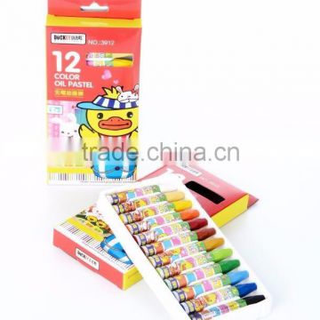 Various colors oil pastel wax crayon drawing pastel