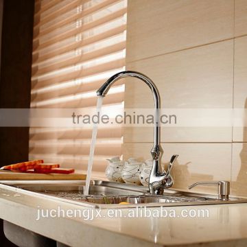 High arc chrome kitchen sink mixer