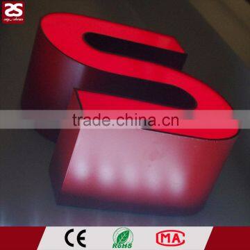 outdoor metal stainless steel led channel sign painted 3d letter